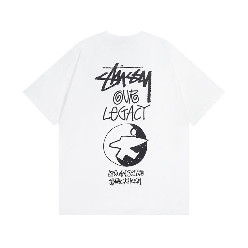 Stussy T-Shirts Casual Loose Couple T-Shirts