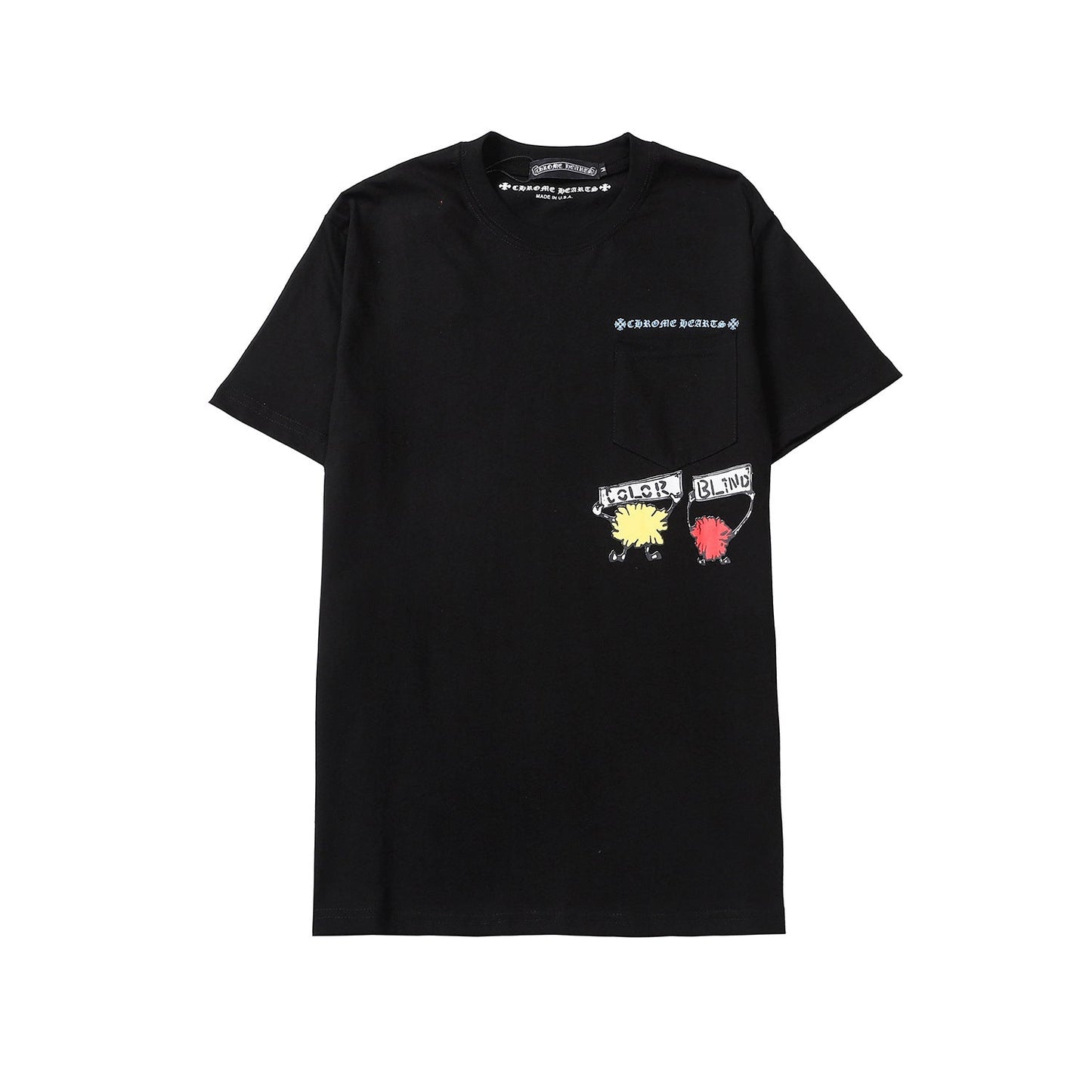 Chrome Heart T Shirts Crowe Summer Short Sleeve Hip Hop Men's and Women's T-Shirts