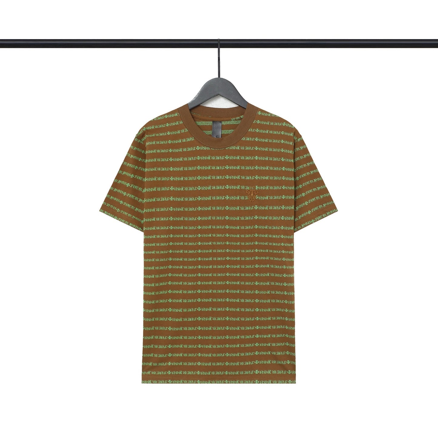 Chrome Heart T Shirts Poison Home Stripe Jacquard Embroidery Short Sleeve Couple T-Shirt