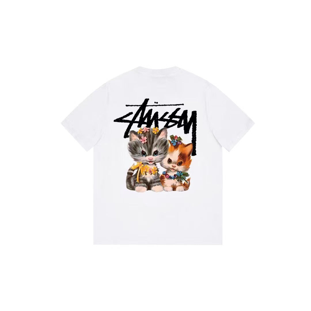 Stussy T-Shirts Loose Casual T-Shirts Same for Men and Women