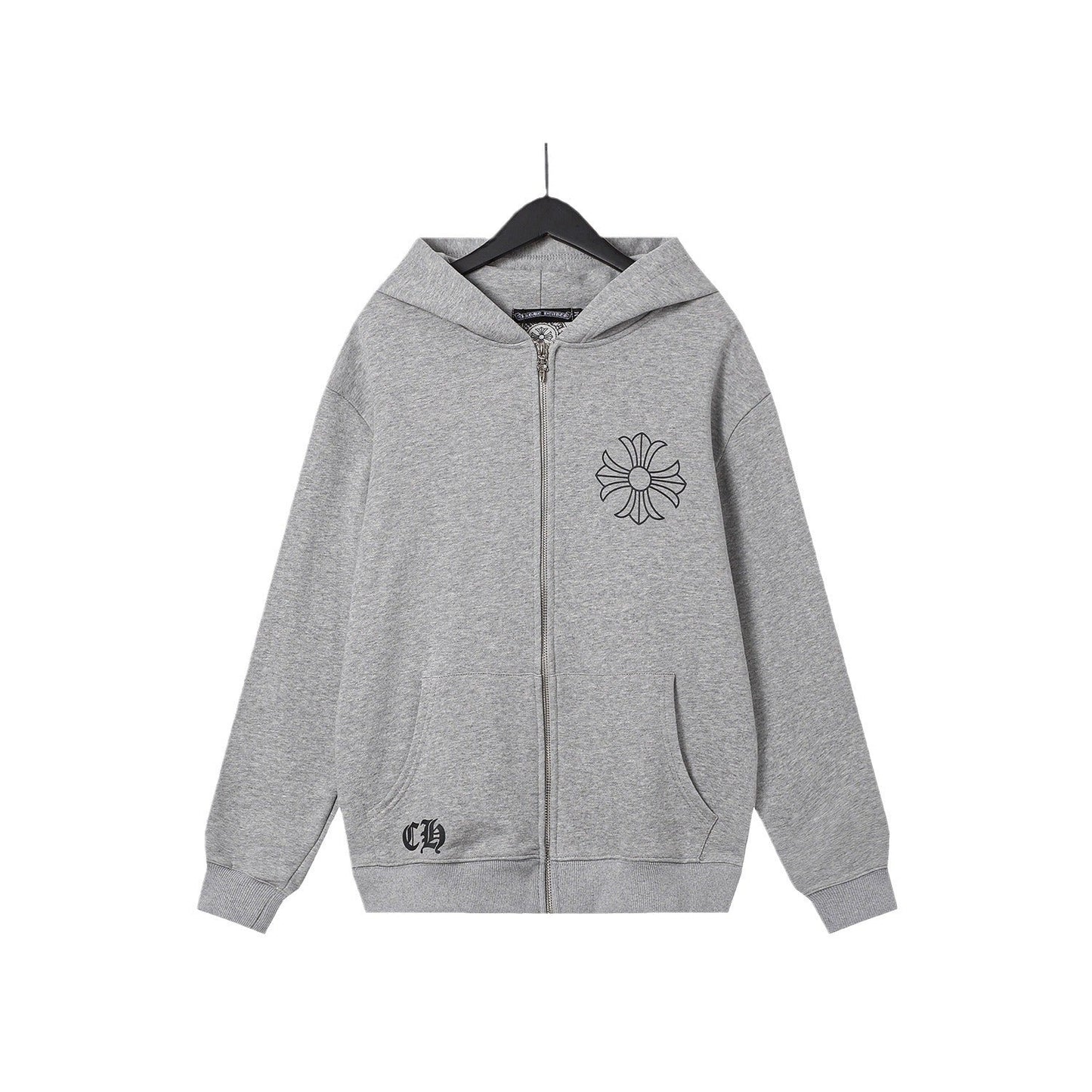 Chrome Heart Hoodie Crowe Hooded Sweater Cardigan Zip Long Sleeve Jacket