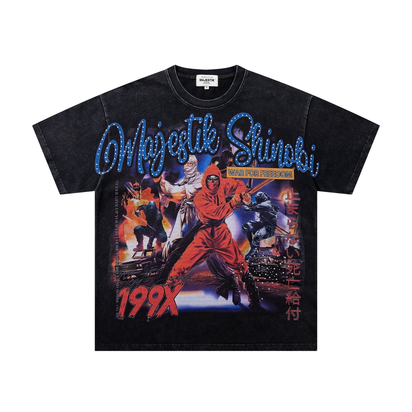 MAJESTIK P71 Rhinestone Graphic T-Shirt ¡ª hero
